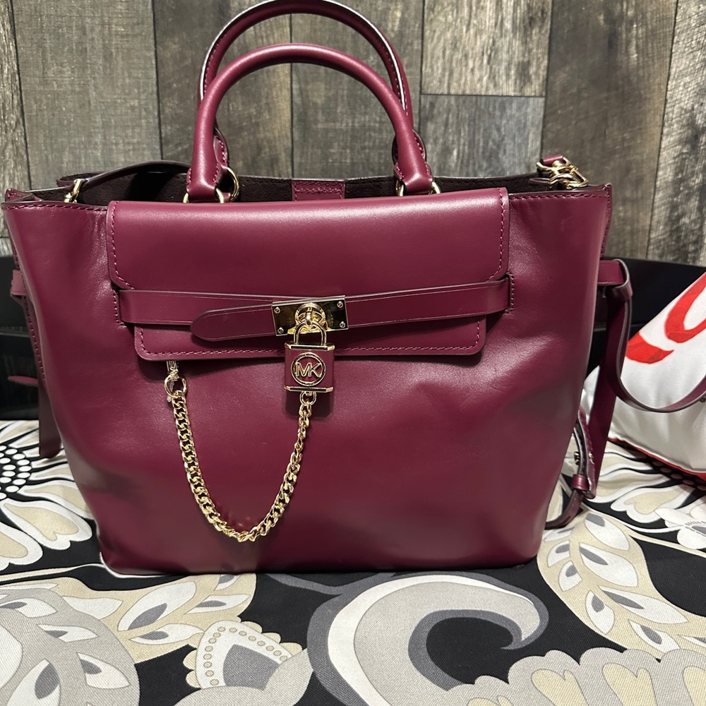 Michael Kors Hamilton legacy large belted satchel